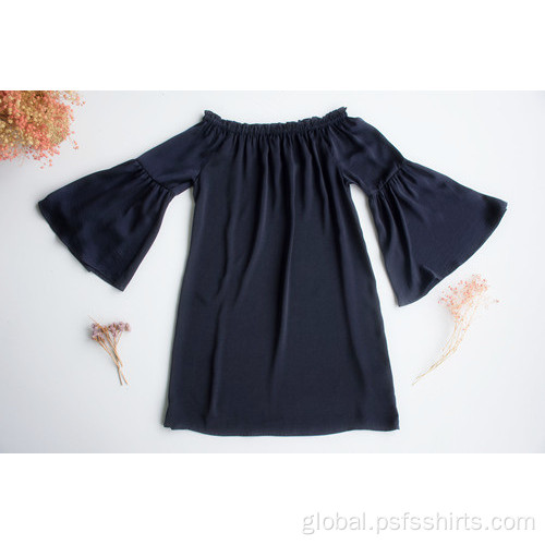 China Women Bell-bottomed Sleeve Shirts Supplier